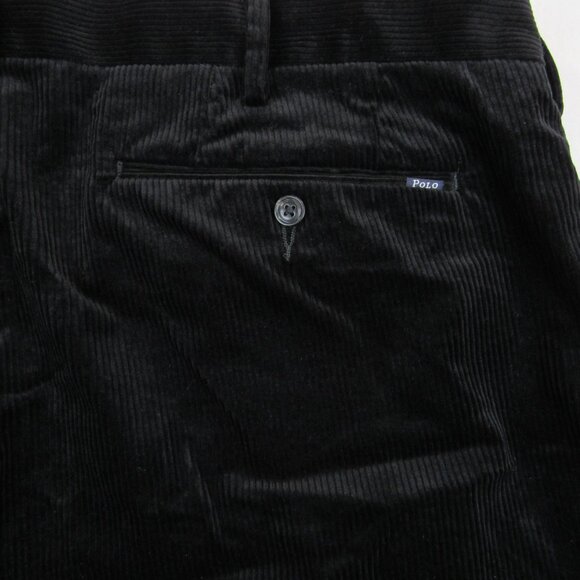 Polo Ralph Lauren Corduroy Pants Men's Size 40 x 32 Black Flat Front Classic Fit - Picture 7 of 13